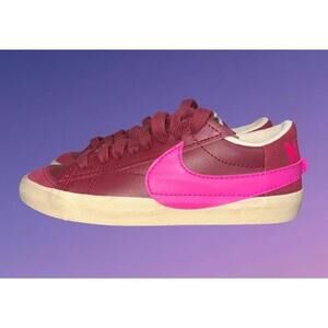 NEW Nike Blazer Low 77 Jumbo Women’s Size 11.5 Burgundy Hot Pink DQ1470-600